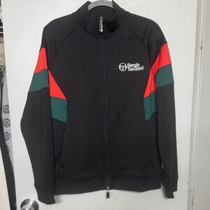 Sergio Tacchini Track suit Black Jacket with Red and Green Accents